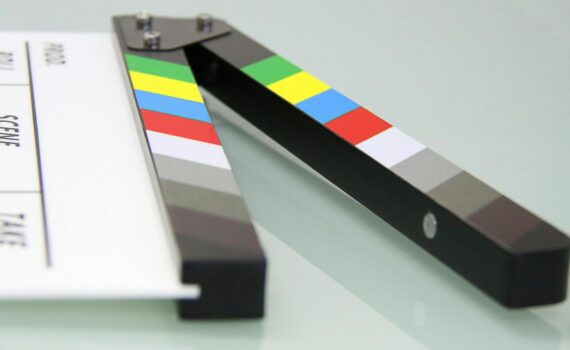 white and black clapper board